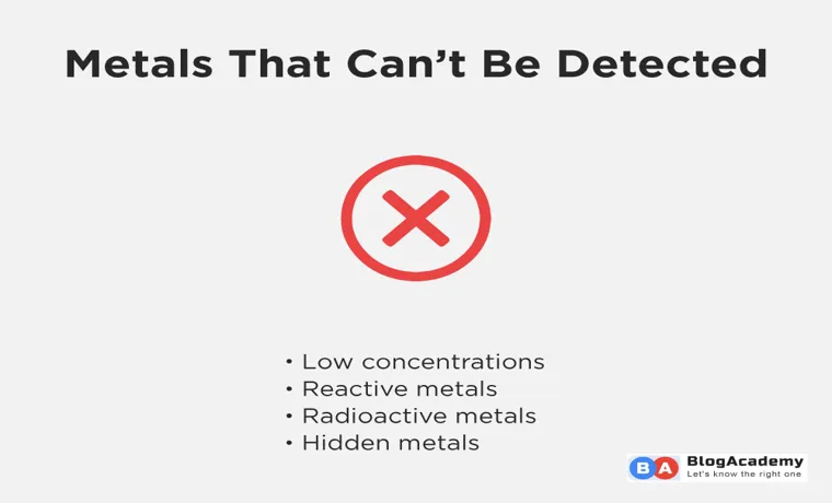 what metals can be detected by a metal detector