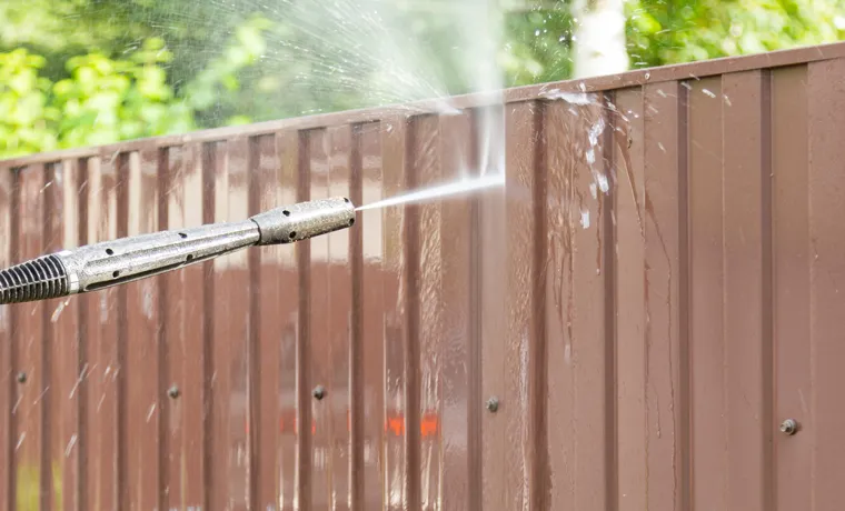 what size pressure washer for vinyl fence