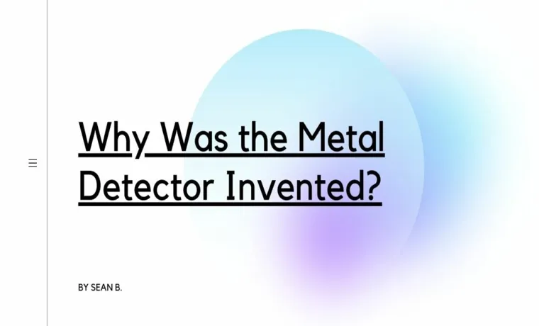 when was the metal detector invented