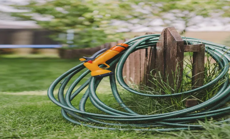 a garden hose is held as shown