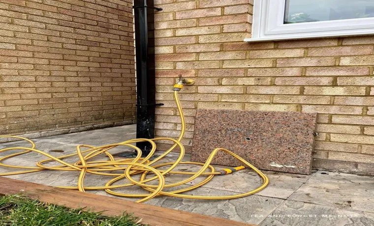 a garden hose that had been lying