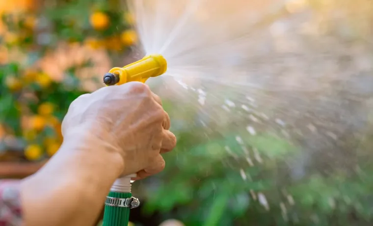 can use garden hose with a pressure washer
