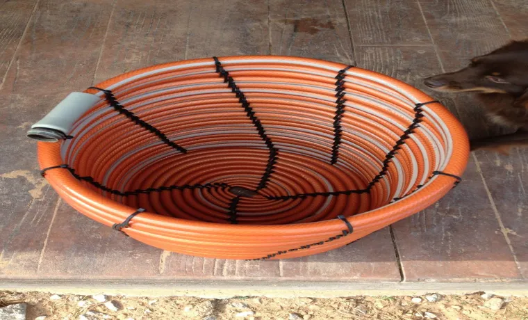 how do you roll garden hose into basket
