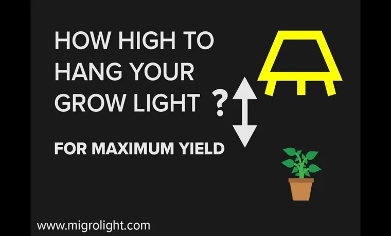 how high to hang led grow light