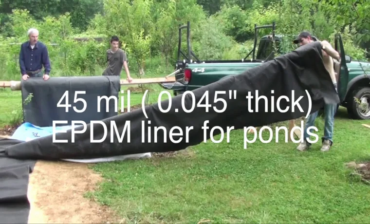 how thick is 45 mil pond liner