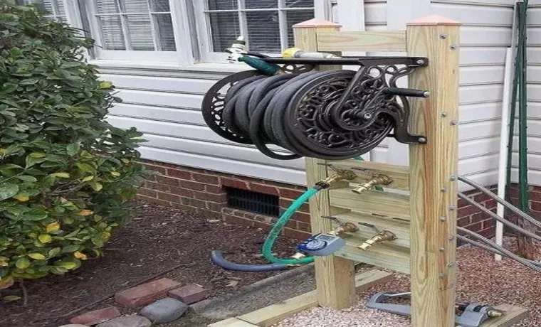 how to attach a garden hose holder to bick