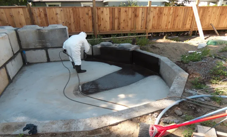 how to attach pond liner to brick wall