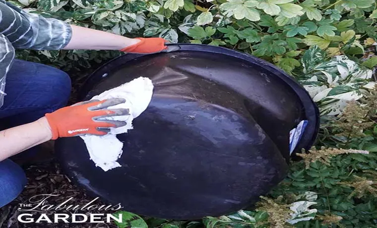 how to clean pond liner