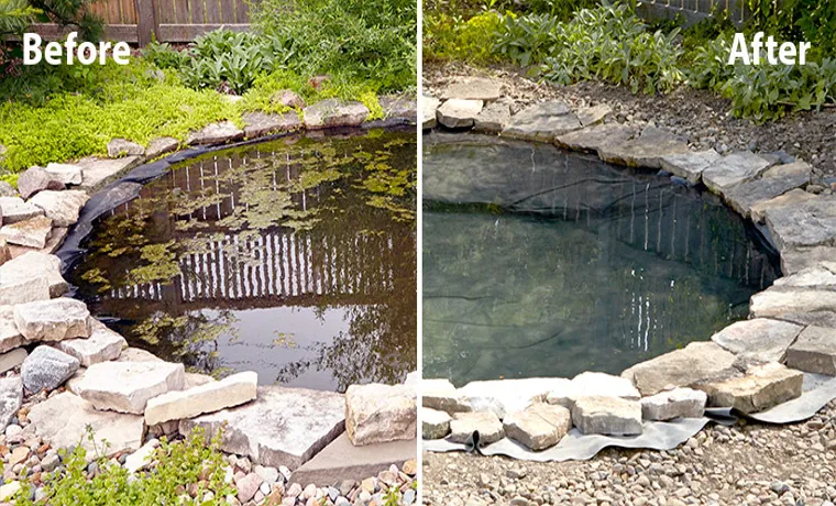 how to clean your pond liner