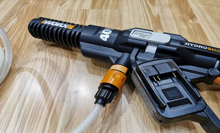 how to connect worx hydroshot to garden hose