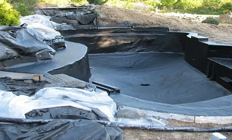 how to cover pond liner