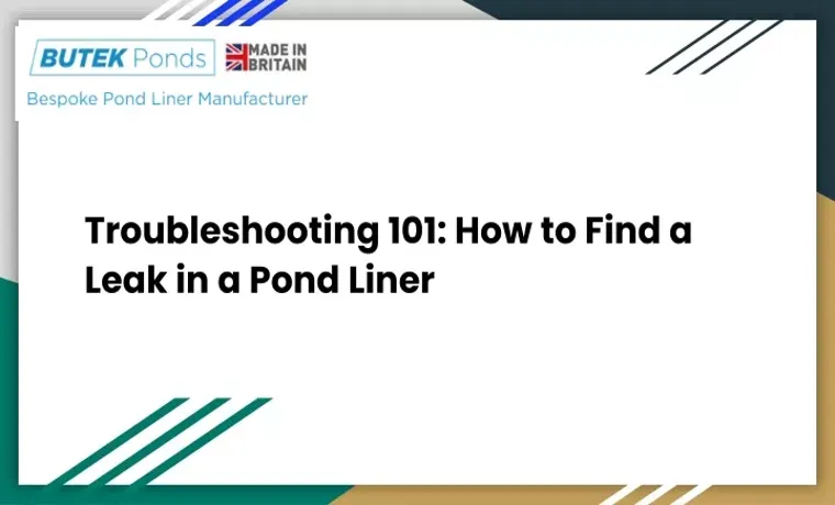 how to find leak in pond liner