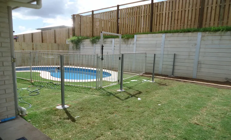 how to install a pool fence on concrete