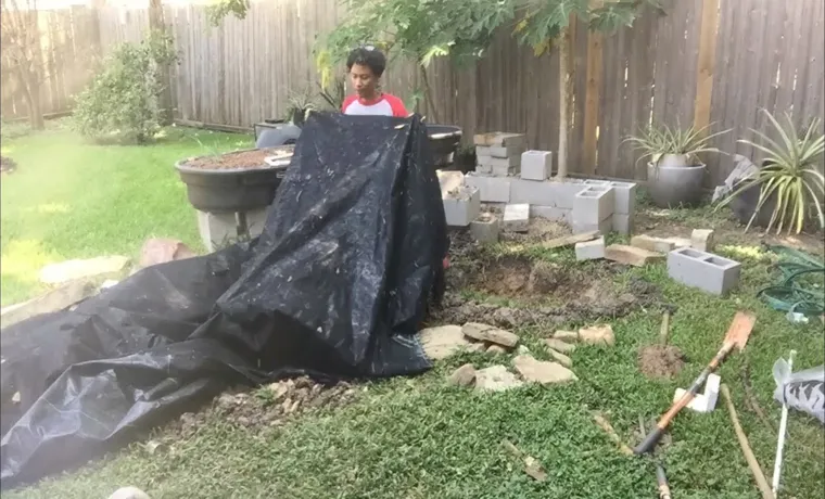 how to lay a pond liner under water