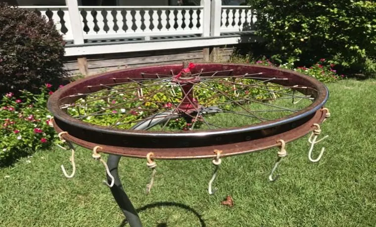 how to make a wind spinner out of a bicycle tire