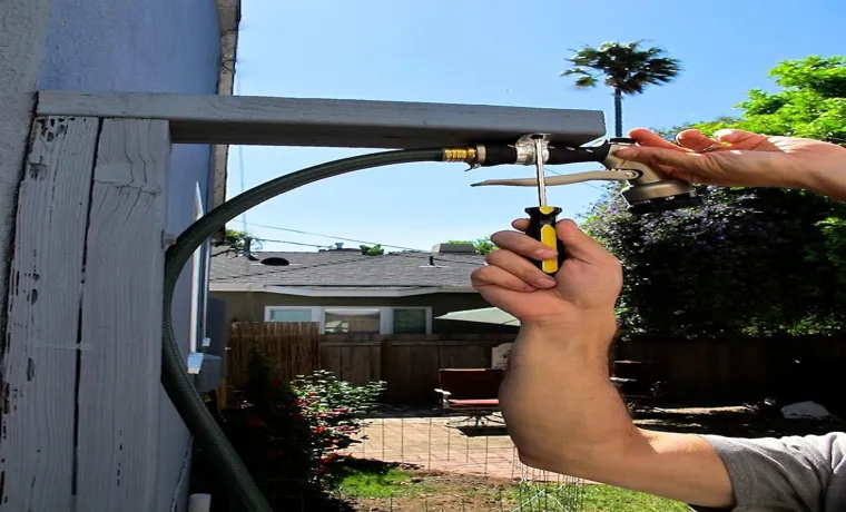 how to make an outdoor shower with a garden hose