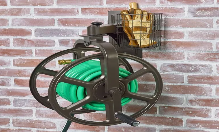 how to mount garden hose reel on brick wall