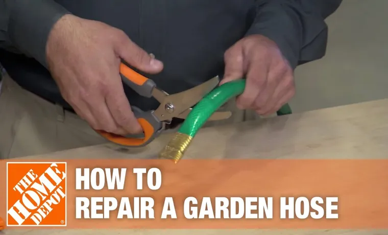 how to repair a cut garden hose