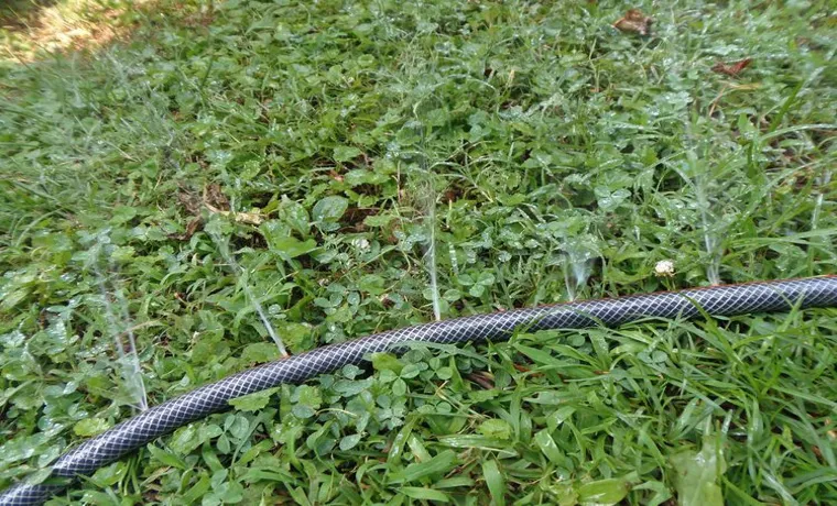 how to turn a garden hose into a soaker hose