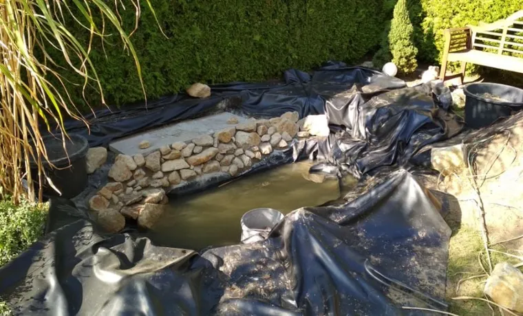 pond liner how to bury the edges