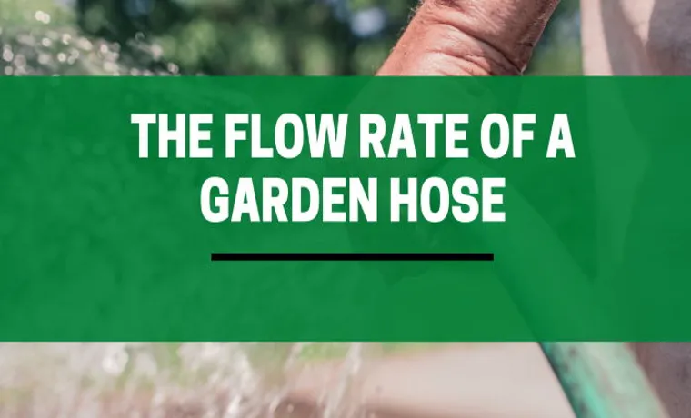 what is the gpm of a garden hose