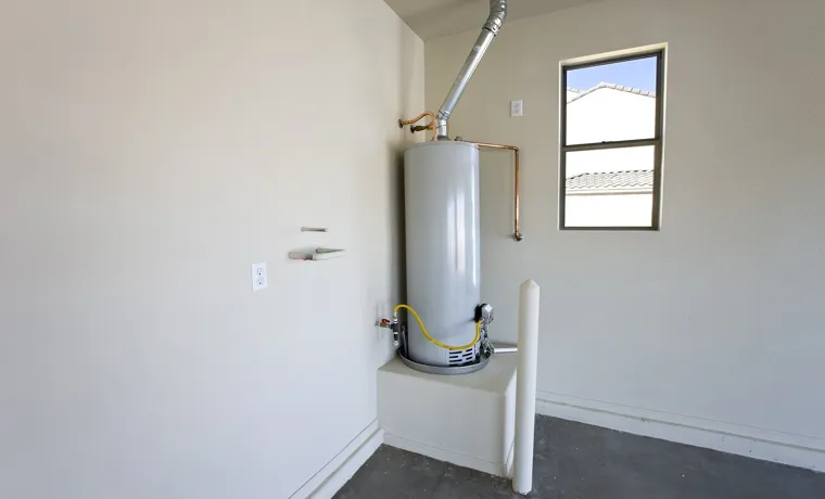 a water heater or furnace installed in a garage