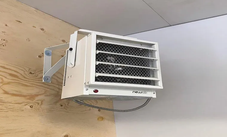 can garage heater be suspended by 2 rods