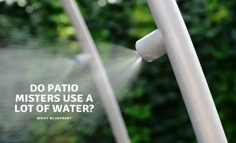 do patio misters use a lot of water