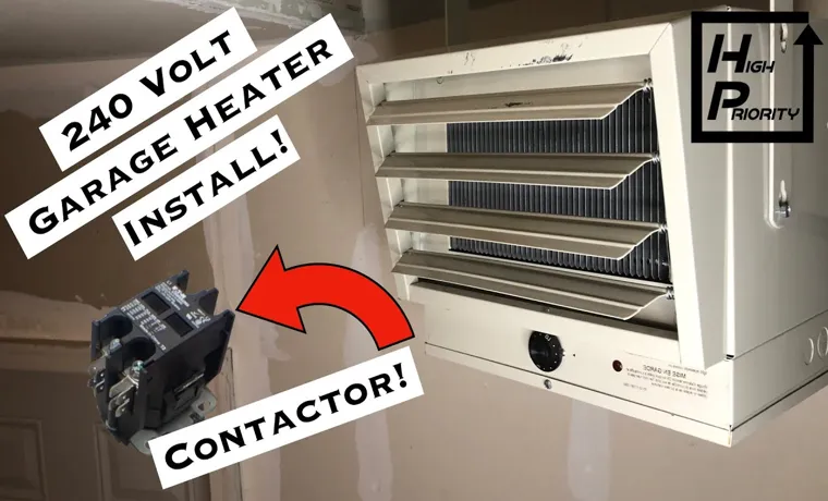 how to wire a 240v garage heater
